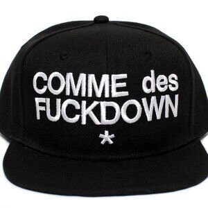 COMME des FUCKDOWN Hat Old School Rap Cap Black Adult Snap